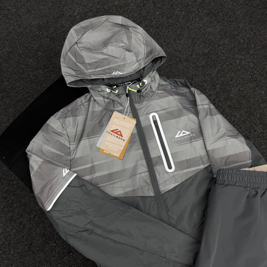 TRAILBERG GREY WINDRUNNER TRACKSUIT