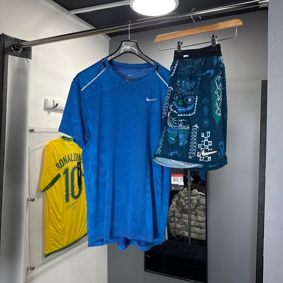 NIKE BLUE CHINESE SHORT SET