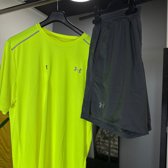 UNDER ARMOUR NEON SHORT SET