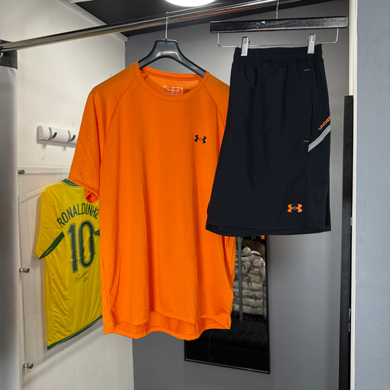 UNDER ARMOUR ORANGE SHORT SET
