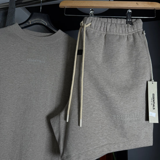 ESSENTIALS OATMEAL SHORT SET