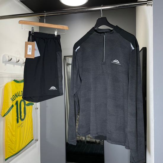 TRAILBERG QUARTER ZIP SHORT SET