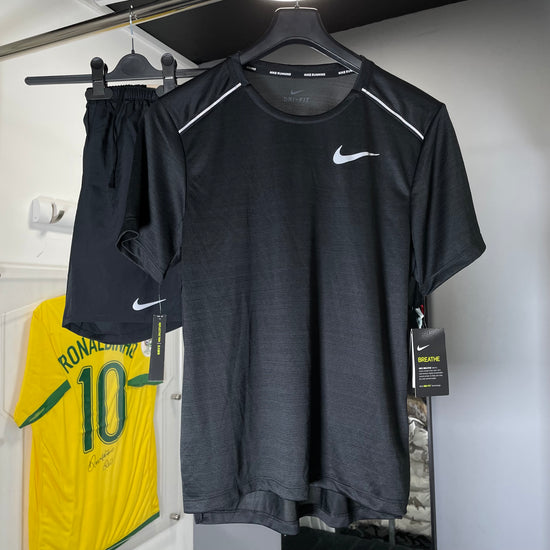 NIKE BLACK MILER SHORT SET
