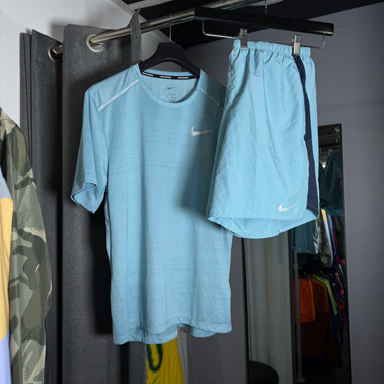 NIKE LIGHT BLUE SHORT SET