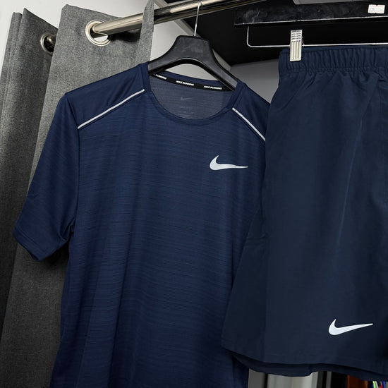 NIKE NAVY MILER 1.0 SHORT SET