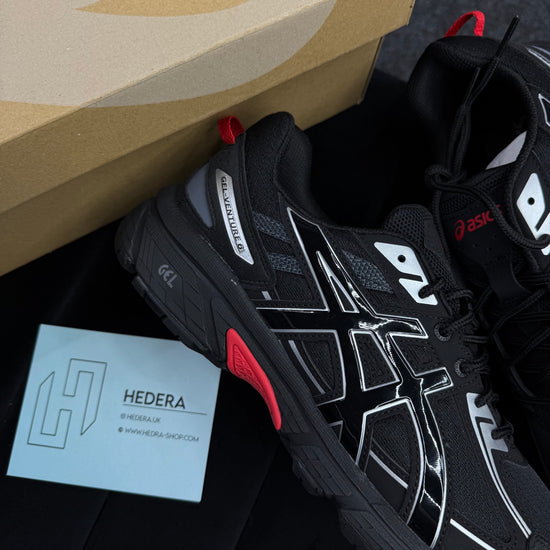 ASICS BLACK RED GEL VENTURE 6