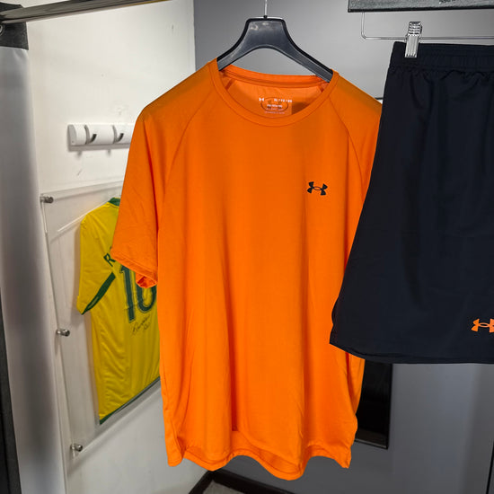 UNDER ARMOUR ORANGE SHORT SET